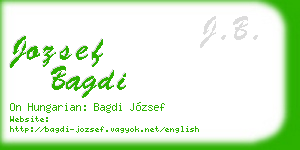 jozsef bagdi business card